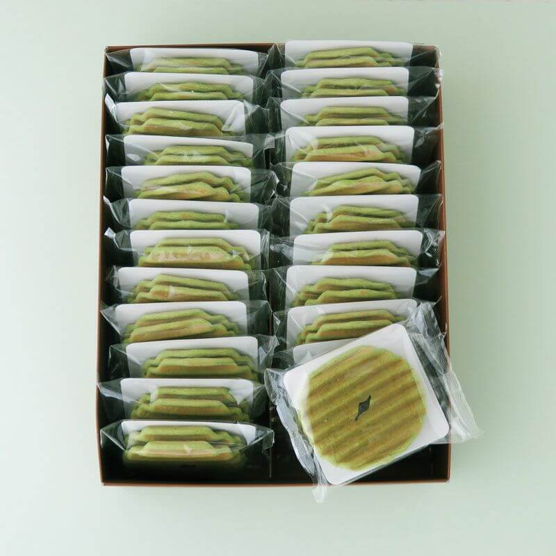 老舗茶舗千紀園の宇治抹茶ヴァッフェル24個 ギフトボックス