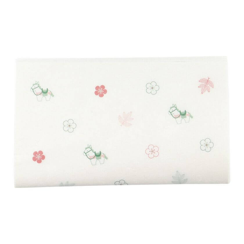 老舗茶舗千紀園の新年の茶道具 四季の懐紙 初駒(1帖入)