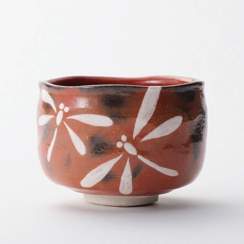 吉村 楽入・季節茶碗 赤楽 蜻蛉 とんぼ