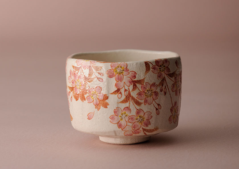 抹茶茶碗「紅桜」